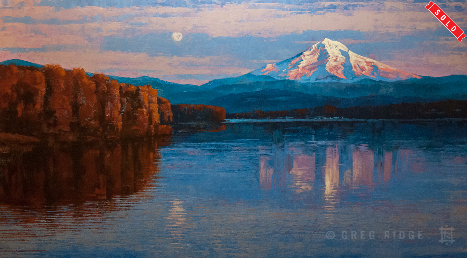 Moonrise Over Mt Hood